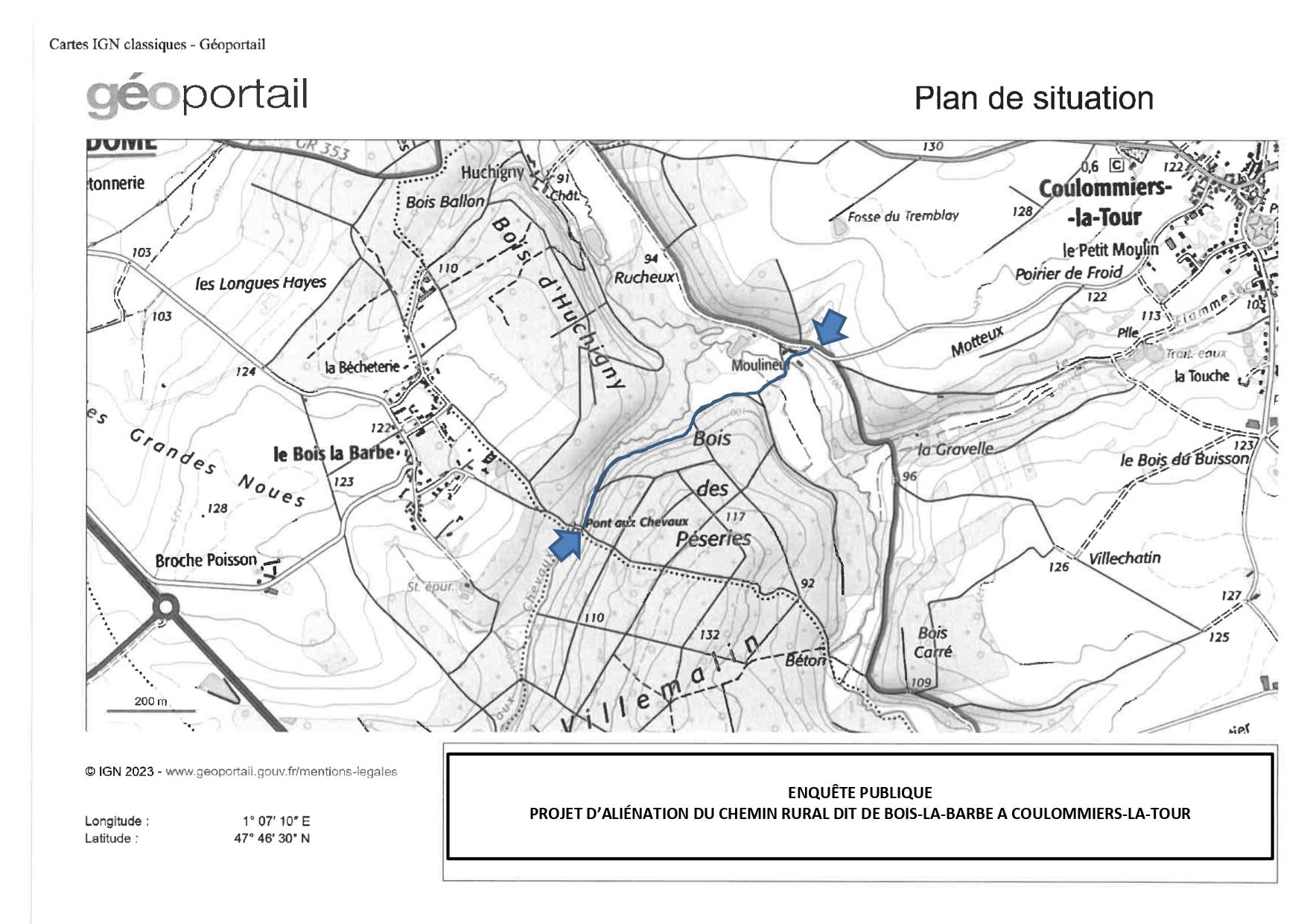 Enquete publique plan de situation